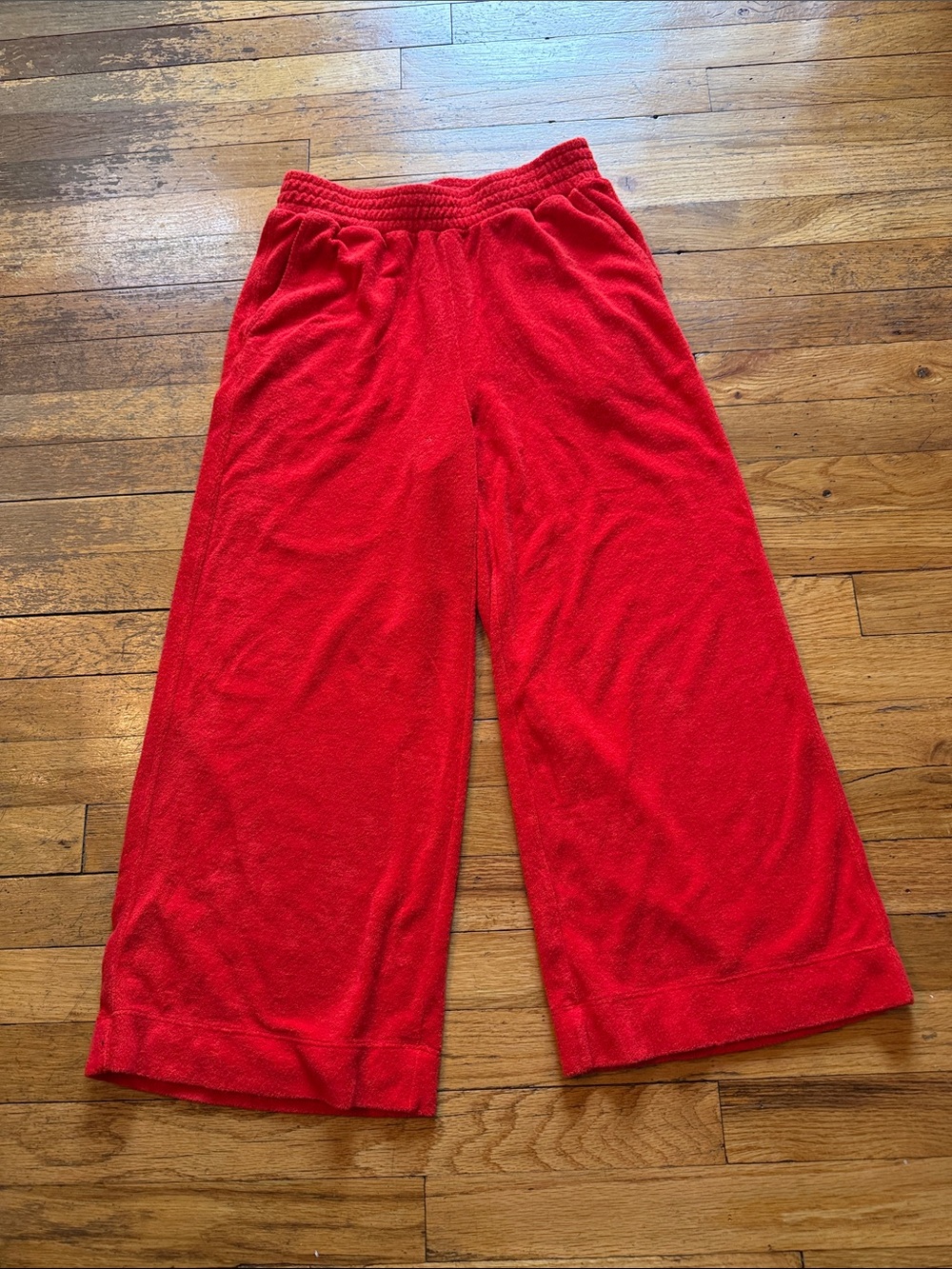 Stateside Cozy Red Wide-Leg Lounge Pants